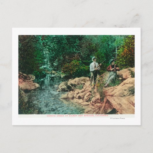 Uitzicht van Coyote Creek bij Gilroy Hot Springs Briefkaart (Voorkant)
