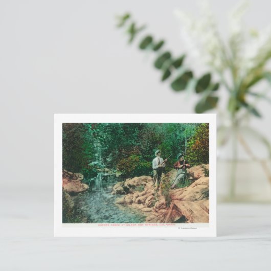 Uitzicht van Coyote Creek bij Gilroy Hot Springs Briefkaart (Staand voorkant)