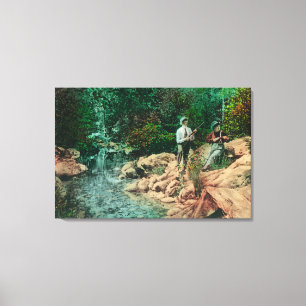 Uitzicht van Coyote Creek bij Gilroy Hot Springs Canvas Afdruk