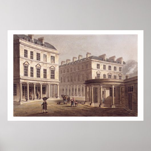 Uitzicht van Cross Bath, Bath Street, uit Bath Ill Poster (Voorkant)