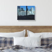 Uitzicht van Dallas Skyline, Texas Canvas Afdruk (Insitu (Slaapkamer))