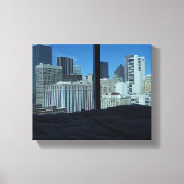 Uitzicht van Dallas Skyline, Texas Canvas Afdruk