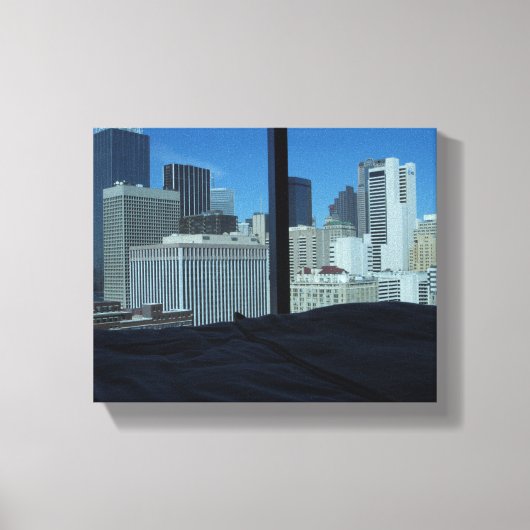Uitzicht van Dallas Skyline, Texas Canvas Afdruk (Voorkant)