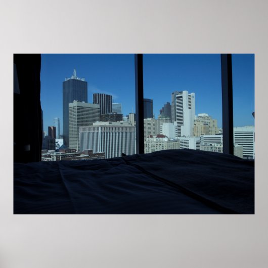 Uitzicht van Dallas Skyline, Texas Poster (Voorkant)