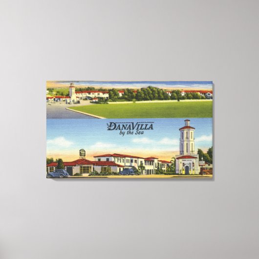 Uitzicht van Dana Villa by-the-Zee Canvas Afdruk (Voorkant)