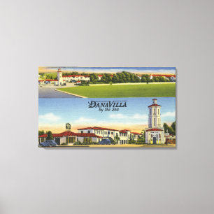 Uitzicht van Dana Villa by-the-Zee Canvas Afdruk