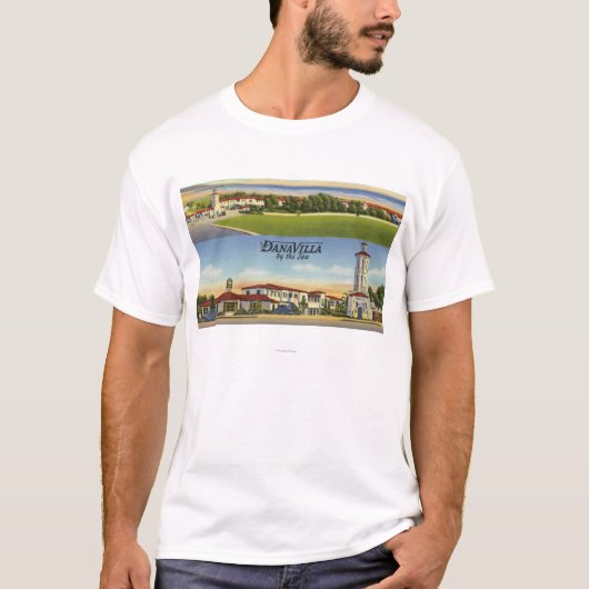 Uitzicht van Dana Villa by-the-Zee T-shirt (Voorkant)