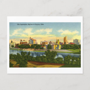 Uitzicht van Dayton, Ohio, Skyline Briefkaart