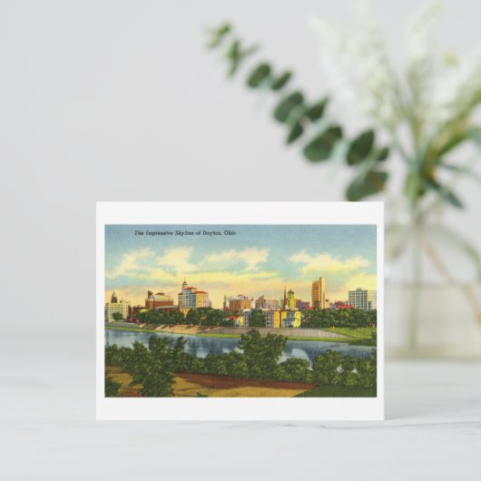  Uitzicht van Dayton, Ohio, Skyline Briefkaart (Staand voorkant)