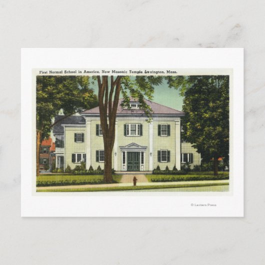 Uitzicht van de 1e Normale School in Amerika Briefkaart (Voorkant)