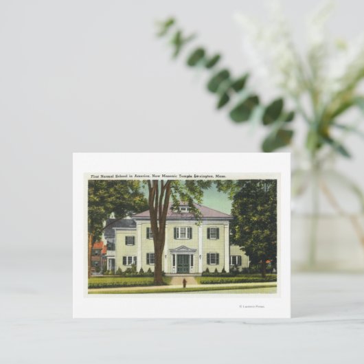 Uitzicht van de 1e Normale School in Amerika Briefkaart (Staand voorkant)