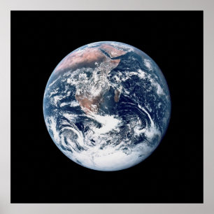 Uitzicht van de Aarde van Apollo 17 Poster