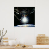 Uitzicht van de aarde van de Space Shuttle Endeavo Poster (Keuken)