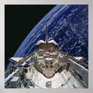Uitzicht van de aarde van Space Shuttle Atlantis ( Poster