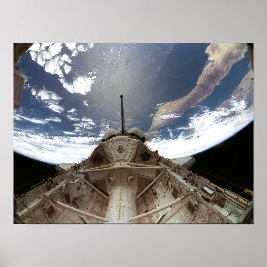 Uitzicht van de aarde van Space Shuttle Columbia Poster (Voorkant)