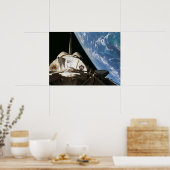 Uitzicht van de aarde van Space Shuttle Columbia Poster (Keuken)