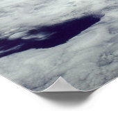 Uitzicht van de aarde van Space Shuttle Discovery Poster (Hoek)