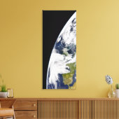 Uitzicht van de aarde vanuit de ruimte canvas afdruk (Insitu (Woonkamer))