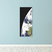 Uitzicht van de aarde vanuit de ruimte canvas afdruk (Insitu (Houten vloer))