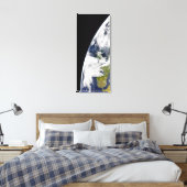 Uitzicht van de aarde vanuit de ruimte canvas afdruk (Insitu (Slaapkamer))