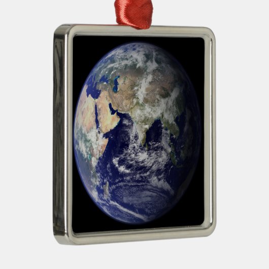 Uitzicht van de aarde vanuit de ruimte metalen ornament (Rechts)