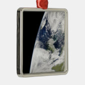 Uitzicht van de aarde vanuit de ruimte metalen ornament (Rechts)