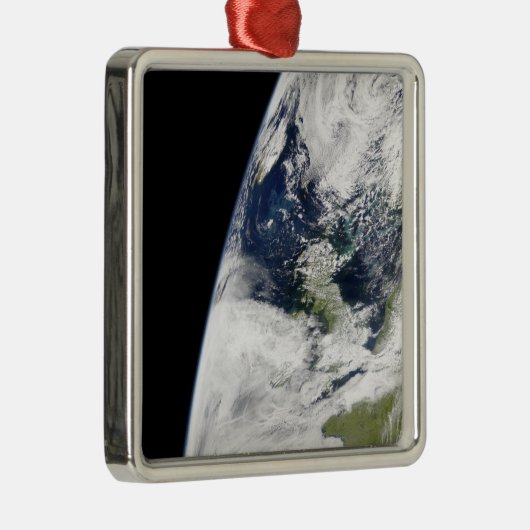 Uitzicht van de aarde vanuit de ruimte metalen ornament (Rechts)