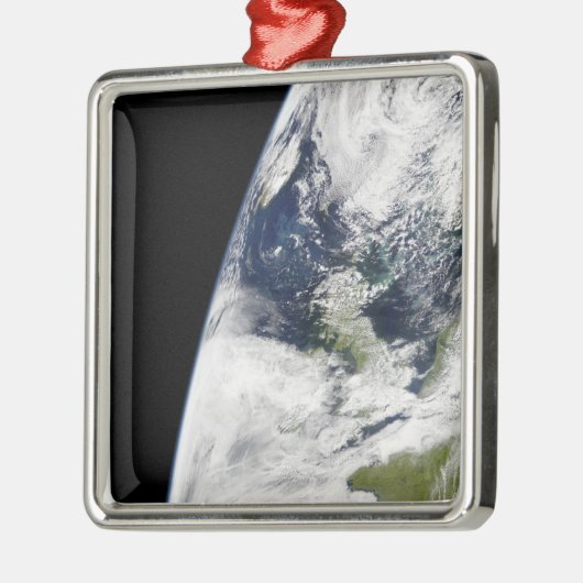 Uitzicht van de aarde vanuit de ruimte metalen ornament (Links)