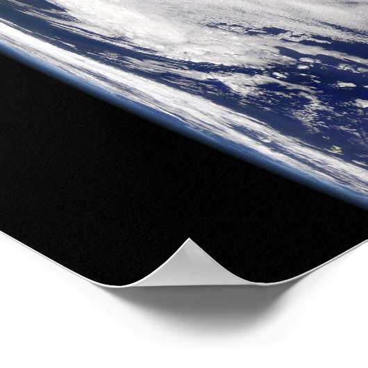 Uitzicht van de aarde vanuit de ruimte poster (Hoek)