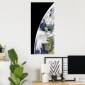 Uitzicht van de aarde vanuit de ruimte poster (Thuiskantoor)