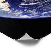 Uitzicht van de aarde vanuit de ruimte poster (Hoek)