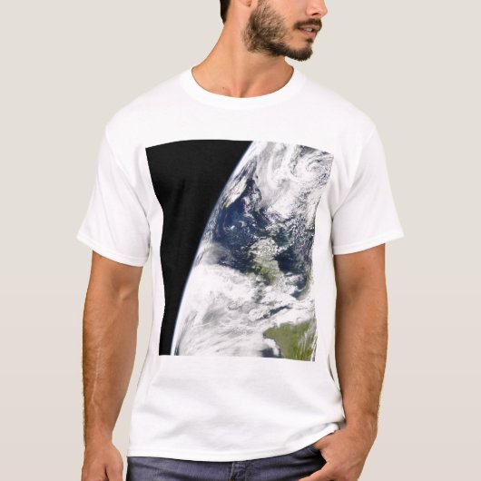 Uitzicht van de aarde vanuit de ruimte t-shirt (Voorkant)