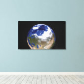 Uitzicht van de aarde waarop het Arctisch gebied t Canvas Afdruk (Insitu (Houten vloer))
