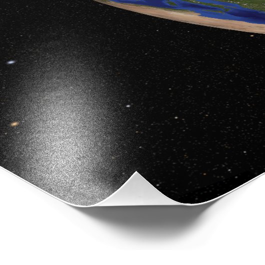 Uitzicht van de aarde waarop het Arctisch gebied t Foto Afdruk (Hoek)