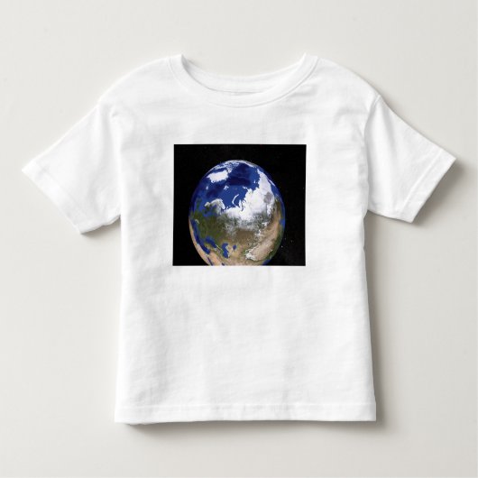 Uitzicht van de aarde waarop het Arctisch gebied t Kinder Shirts (Voorkant)