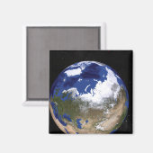 Uitzicht van de aarde waarop het Arctisch gebied t Magneet (Voorkant / Achterkant)