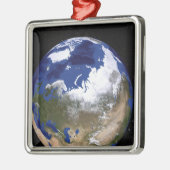 Uitzicht van de aarde waarop het Arctisch gebied t Metalen Ornament (Links)