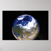 Uitzicht van de aarde waarop het Arctisch gebied t Poster (Voorkant)
