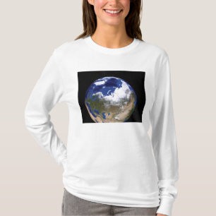 Uitzicht van de aarde waarop het Arctisch gebied t T-shirt
