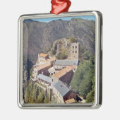 Uitzicht van de Abbey of St. Martin du Canigou Metalen Ornament (Links)