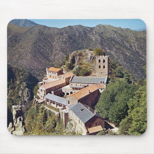Uitzicht van de Abbey of St. Martin du Canigou Muismat (Voorkant)