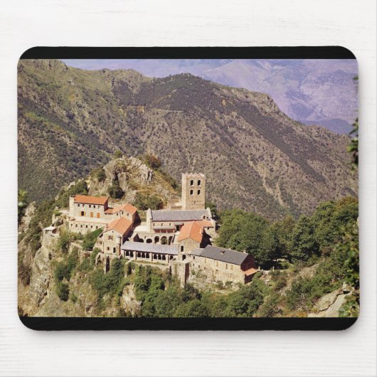 Uitzicht van de Abbey of St. Martin du Canigou Muismat (Voorkant)