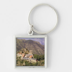Uitzicht van de Abbey of St. Martin du Canigou Sleutelhanger