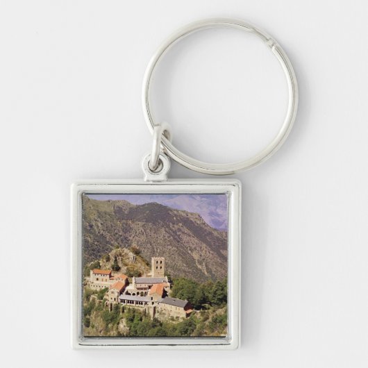 Uitzicht van de Abbey of St. Martin du Canigou Sleutelhanger (Voorkant)