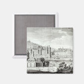 Uitzicht van de Abbey Saint-Germain-des-Pres Magneet (Voorkant / Achterkant)