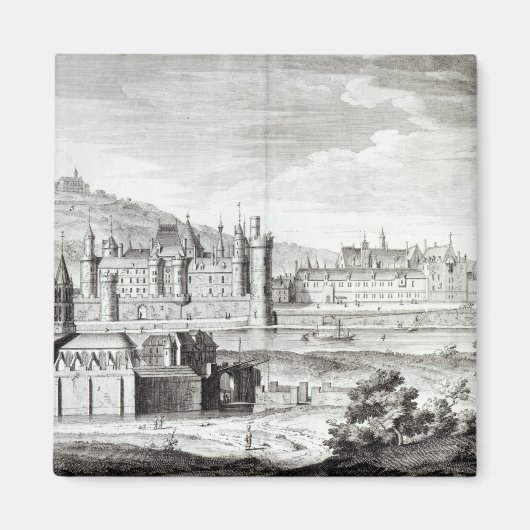 Uitzicht van de Abbey Saint-Germain-des-Pres Magneet (Voorkant)