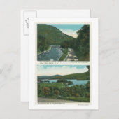 Uitzicht van de Abruikbare rivier en het Schonmeer Briefkaart (Voorkant / Achterkant)