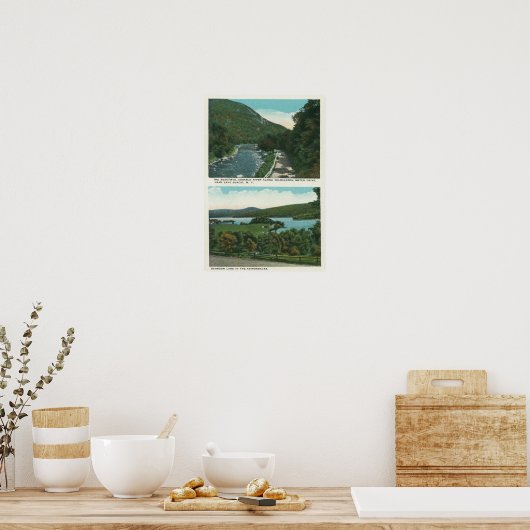 Uitzicht van de Abruikbare rivier en het Schonmeer Poster (Keuken)