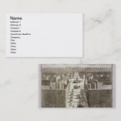 Uitzicht van de acht beelden van de Castellazzo in Visitekaartje (Voorkant / Achterkant)