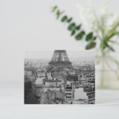Uitzicht van de Aerial Black and White van Parijs Briefkaart (Staand voorkant)